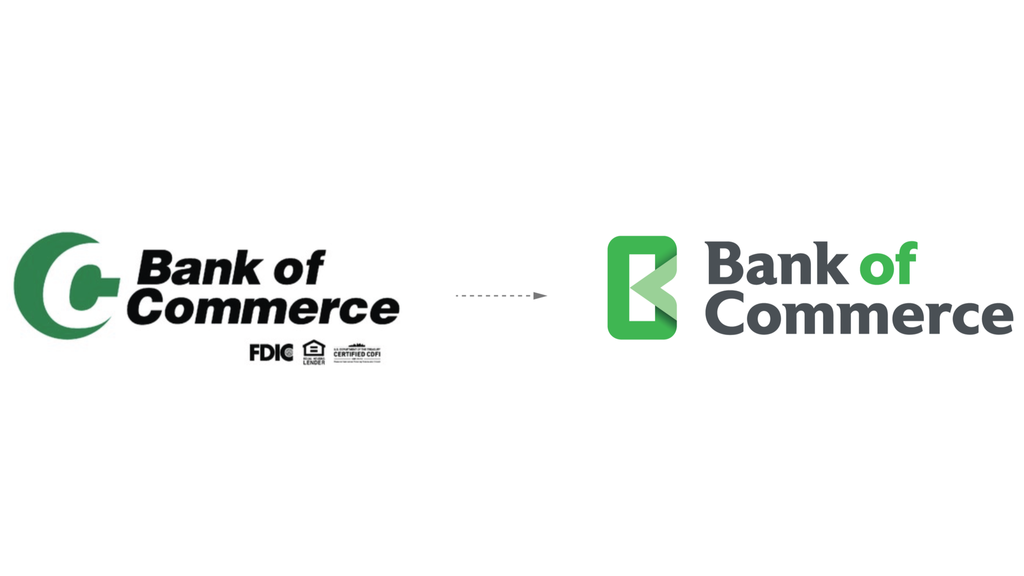 Logo before and after