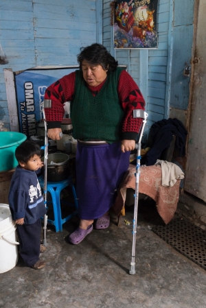 Eufemia’s story is one I will carry with me forever. This 58-year-old woman lives in a small room with her young son. She was involved in a car accident and could barely walk because of a poorly healed hip injury. She cried tears of joy when we presented her with forearm crutches, because she will now be able to leave her one-room home.