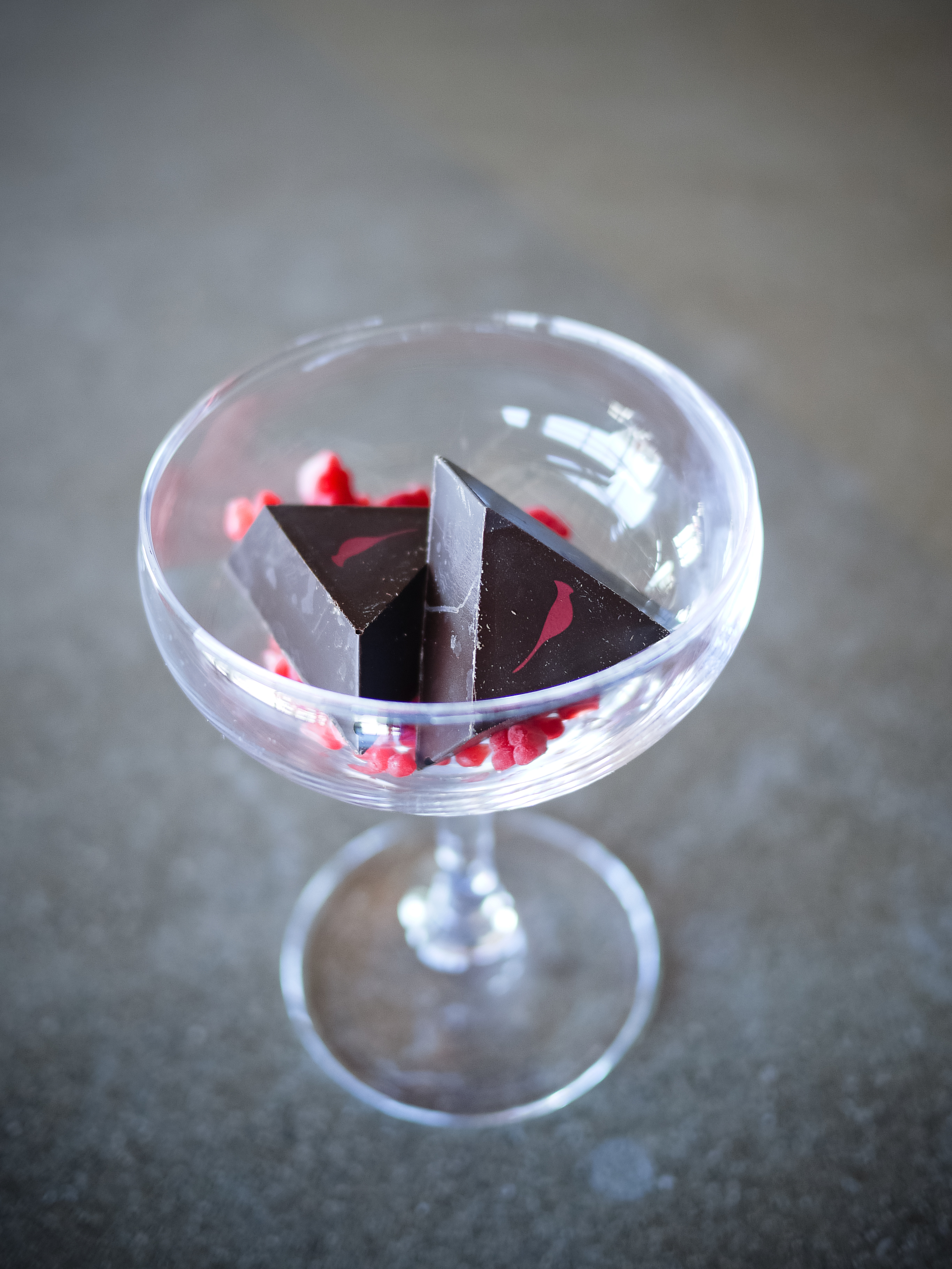 Blu Boy chocolates filled with Cardinal Spirits vodka.