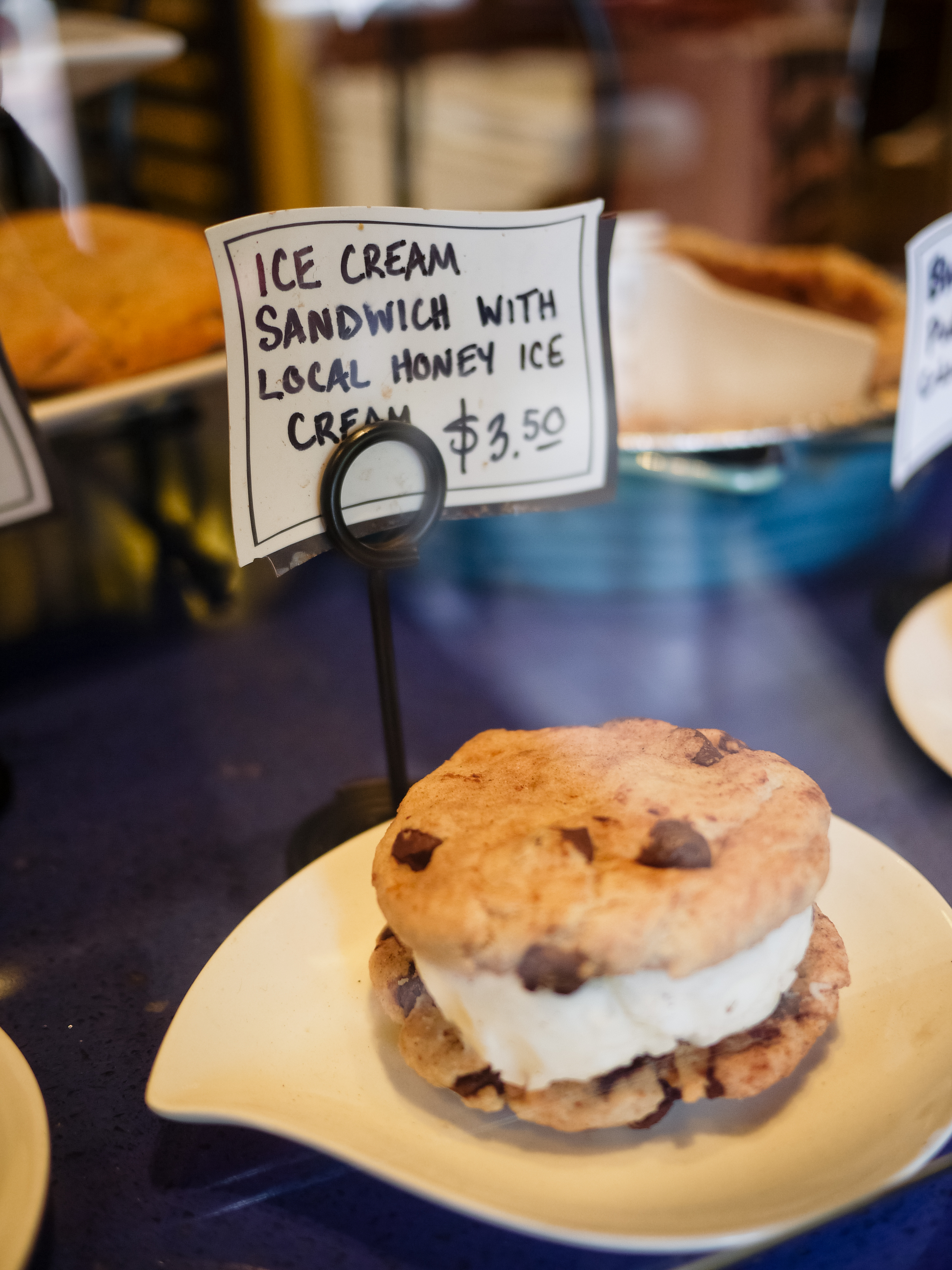 Honey ice cream sandwich.