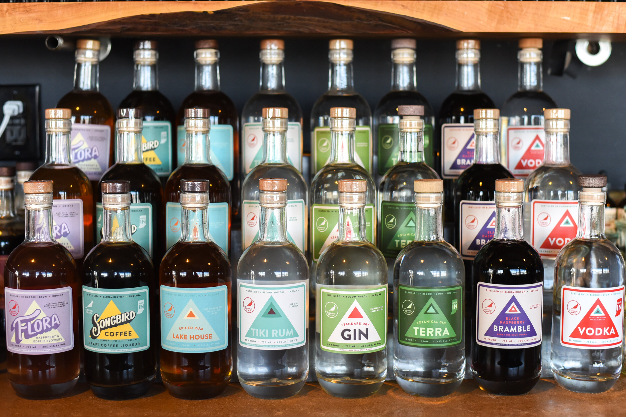 We distill about 12 core spirits, plus seasonal and limited-edition spirits