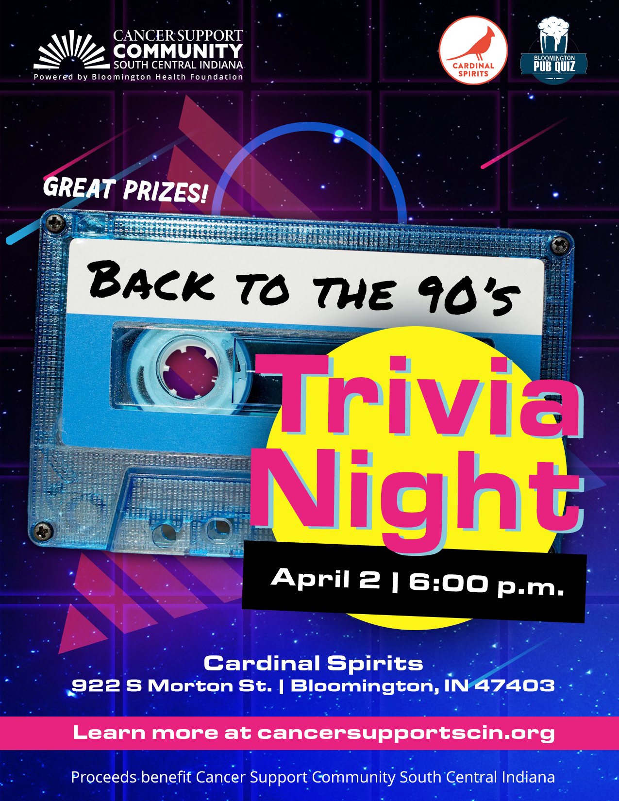 90s Trivia Night with Cancer Support Community of South Central Indiana