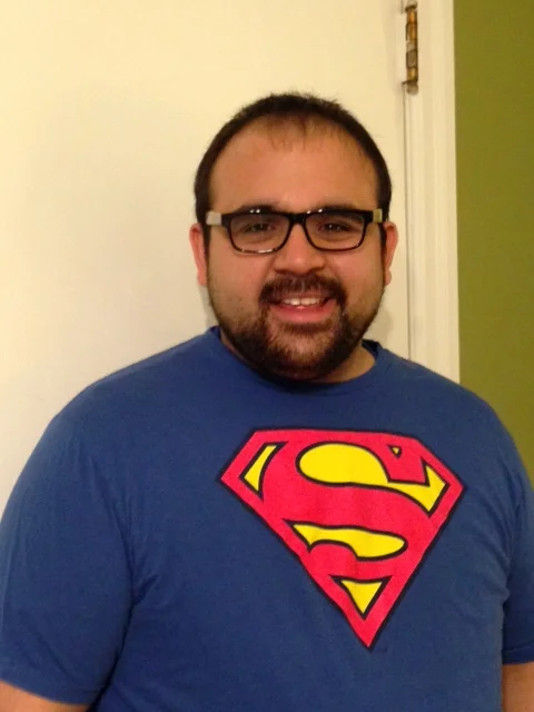 Jason wearing his Super Silas shirt to work today.
