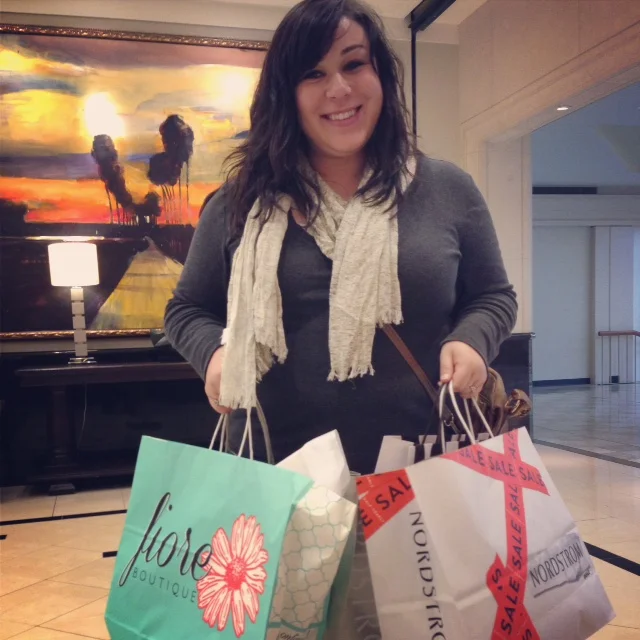 This was me after we finished shopping.