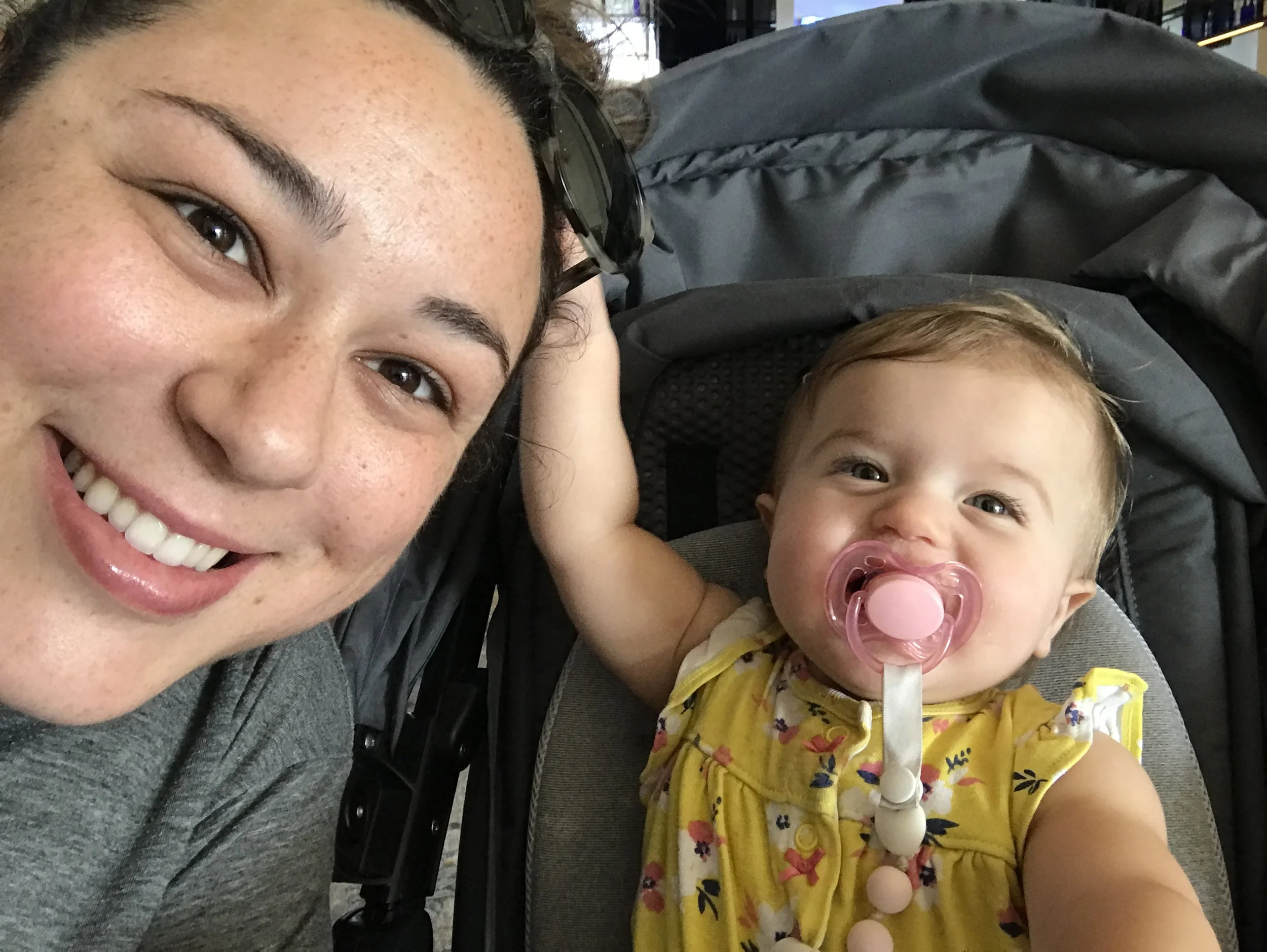 Enjoying the start of our vacation taking selfies!