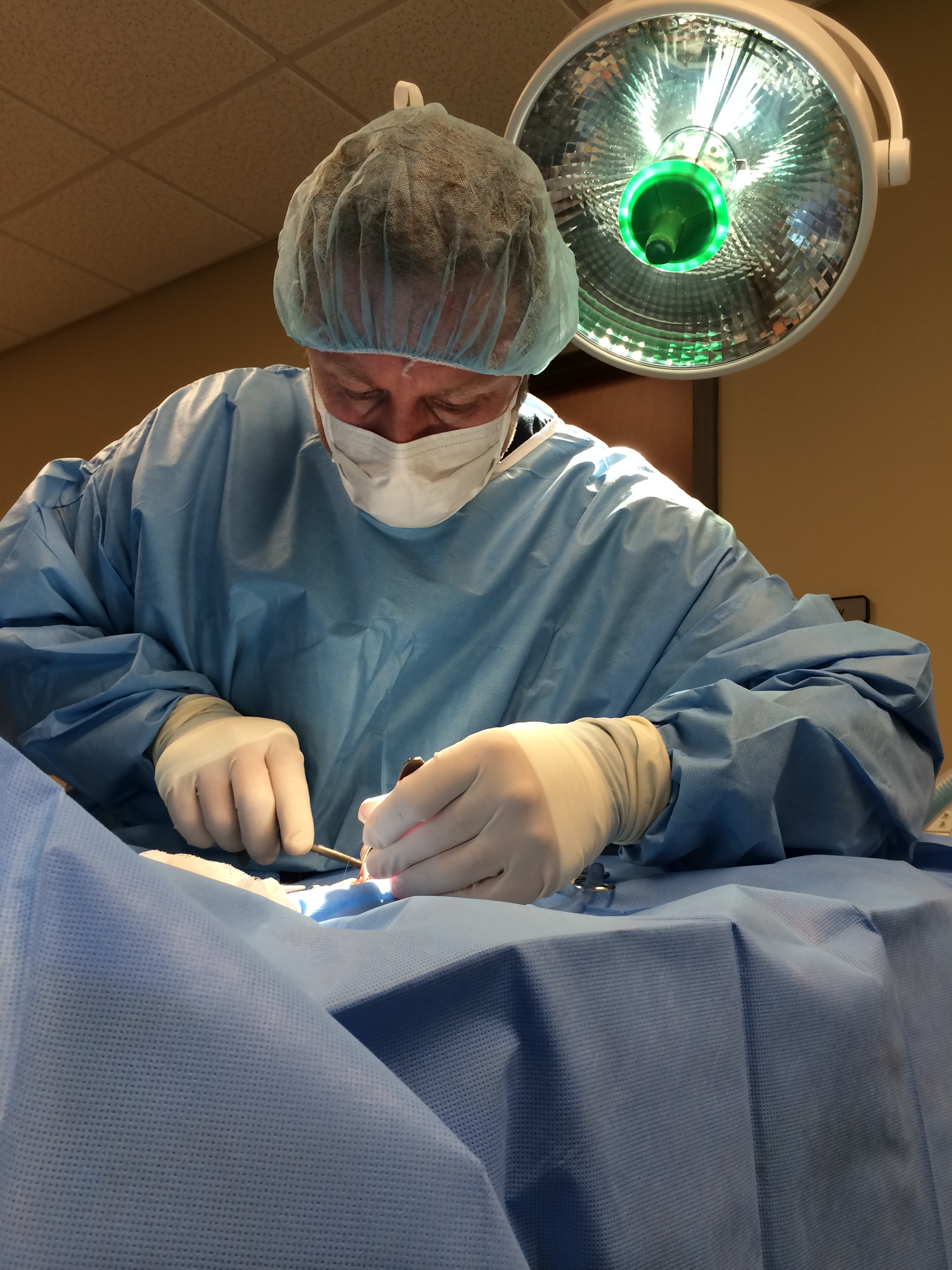 Dr Grafinger performing surgery