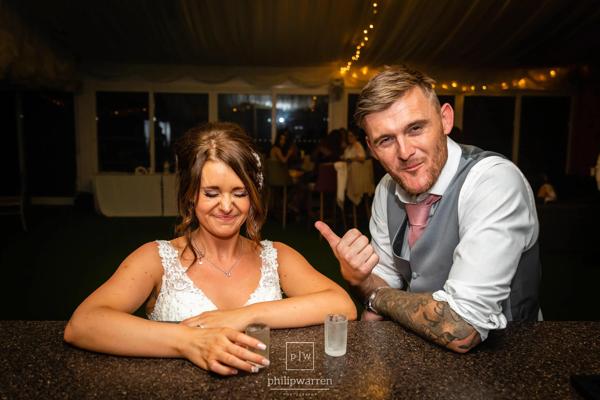 drinks at cottrell park wedding