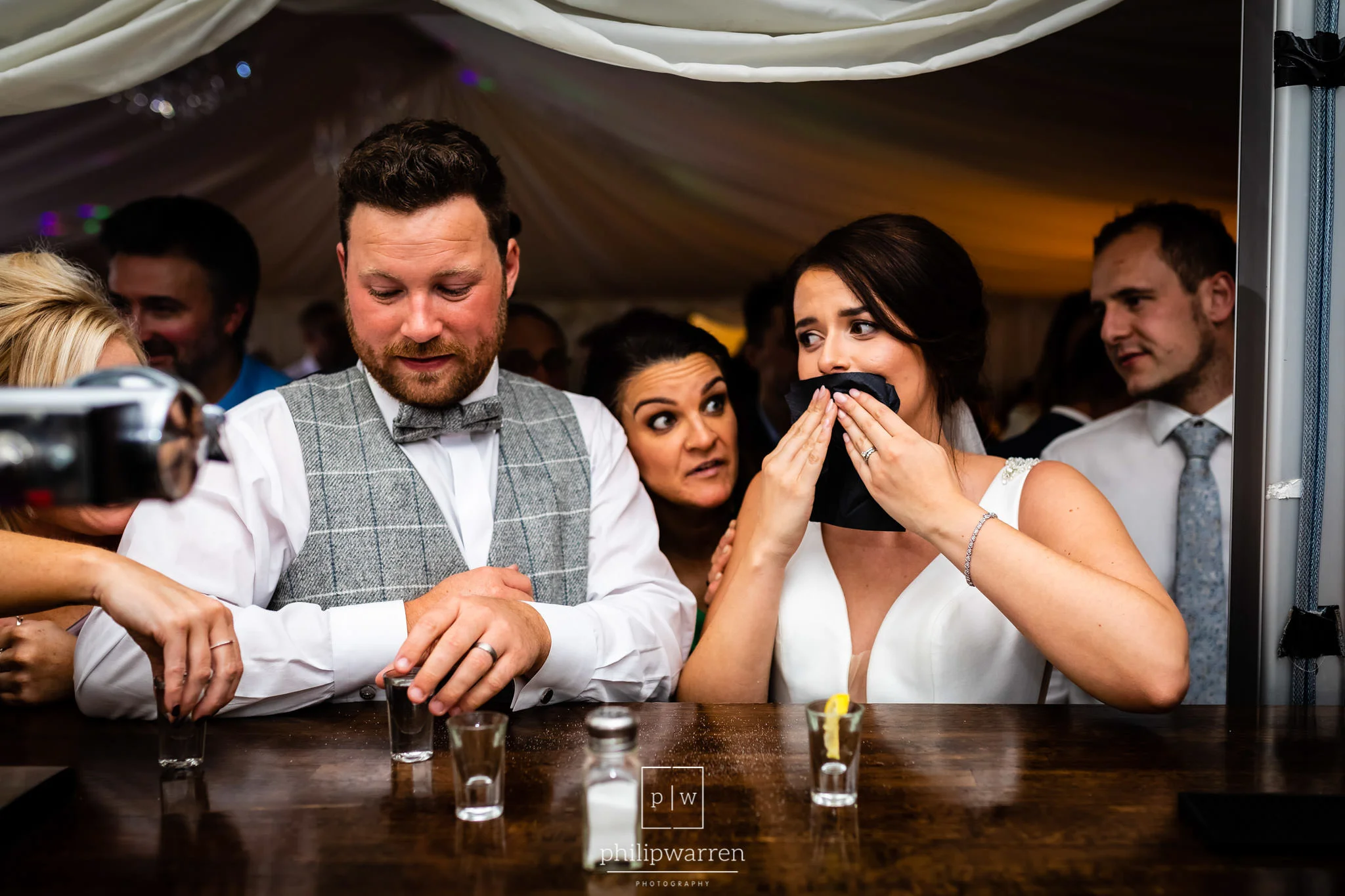 bryngarw house bar having drinks