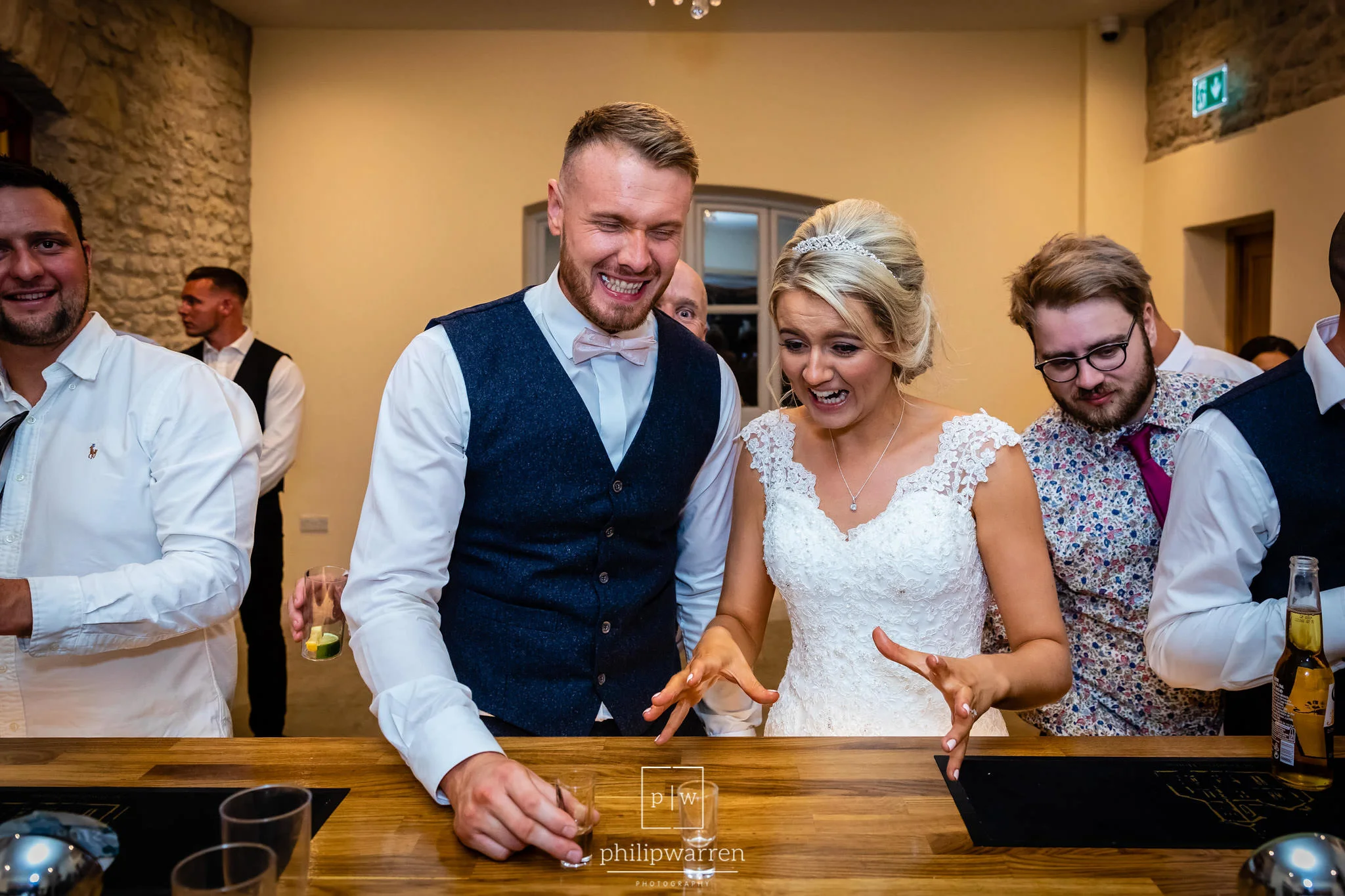 drinks by the bar at st tewdrics house