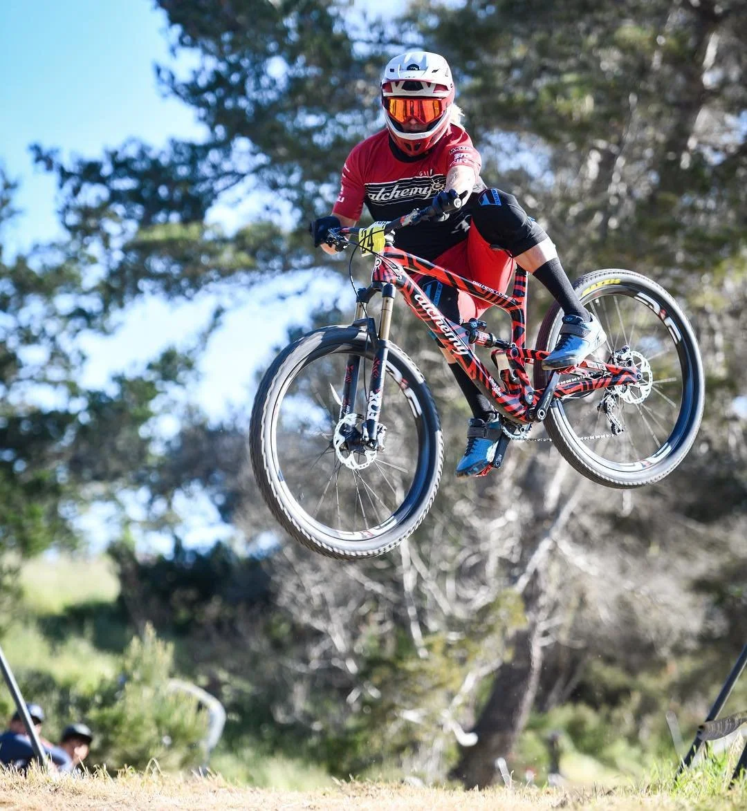 @kelleymtb getting saucy in the DH practice today.
.
.
.
#seaotterclassic #downhill #race #mtb #air #hangtime #liftoff #style #float #dirt #bike #ride #dh #saucy #steezy