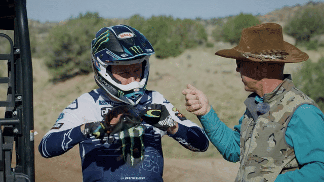 cowboy hat on a motorcycle helmet gif Josh Sawyer