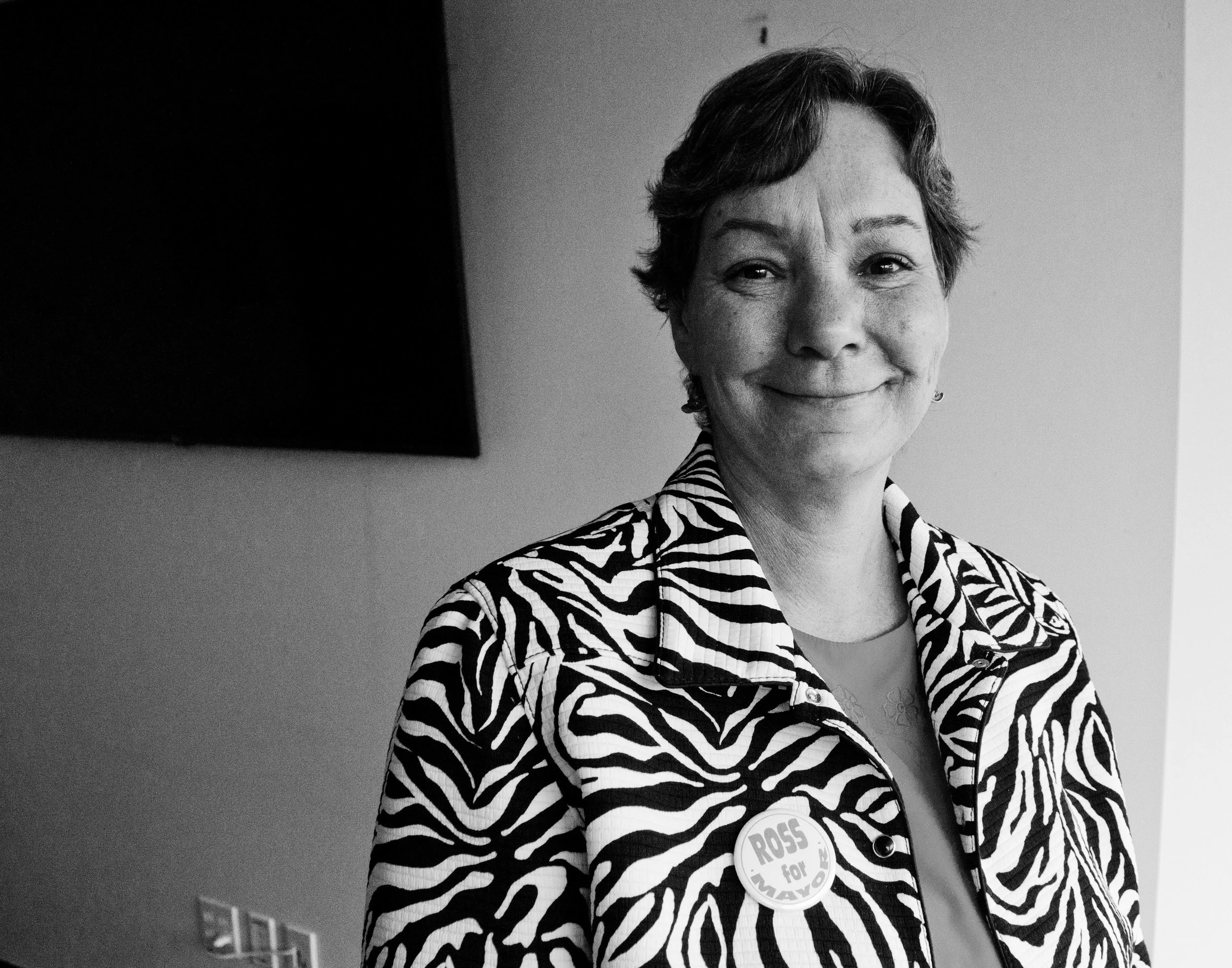 The second is of mayoral candidate Cheryl Ross. Ross was a former education trustee in Lloydminster, and had previously run against outgoing mayor Rob Saunders. The pair had faced off in a by-election made necessary after former mayor Jeff Mulligan resigned.