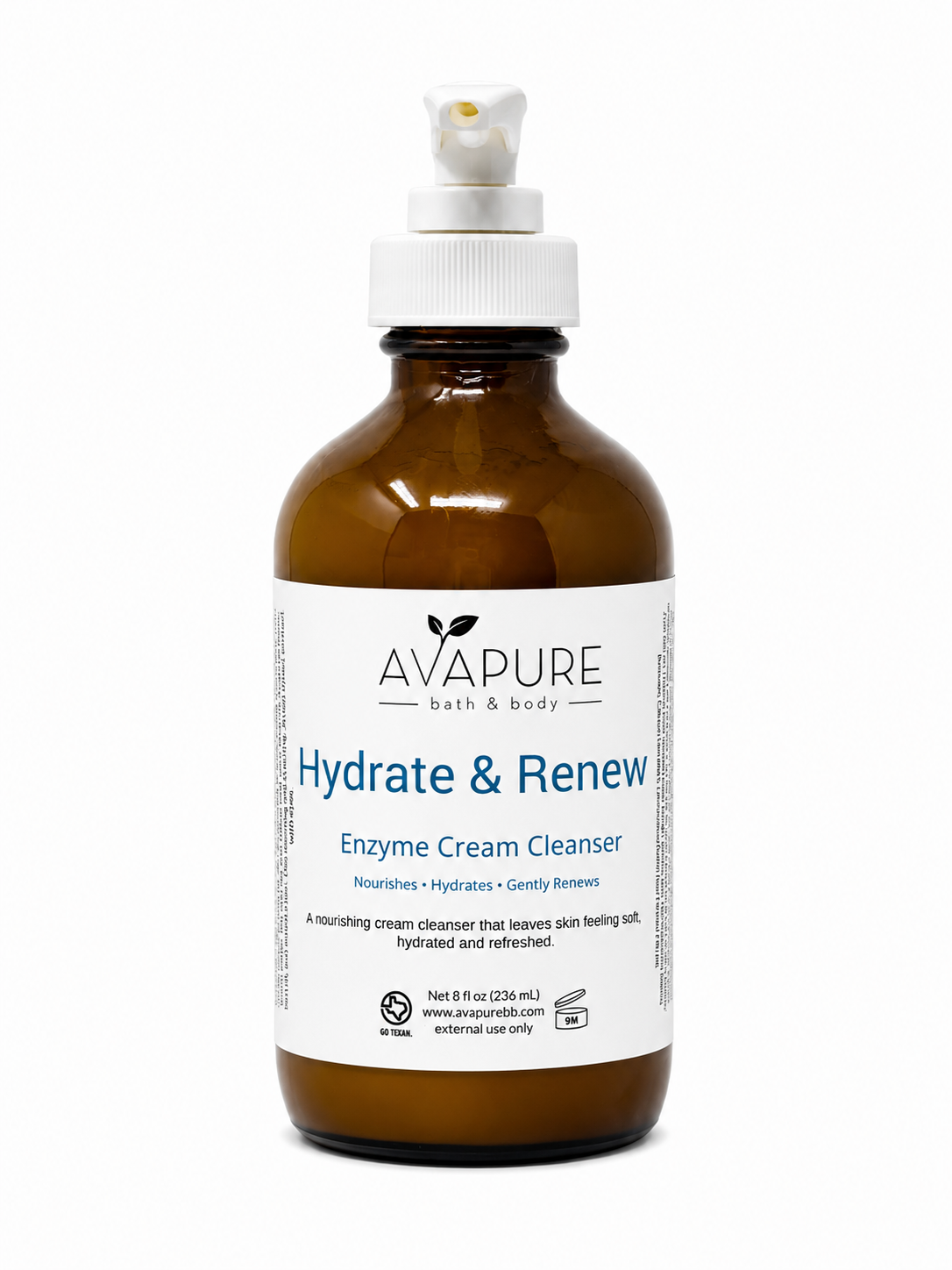 8 oz Hydrate + Renew Enzyme Cream Cleanser | Hydrating Face Cleanser