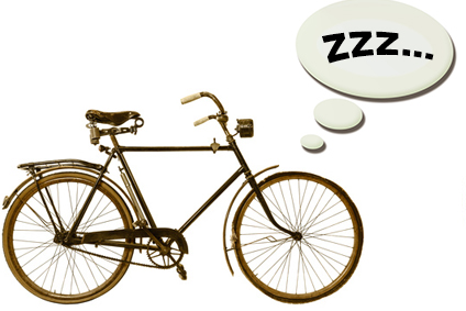 Cycling Joke Cute Minimal Motivational Two Tired Hipster Blue Bicycle Vintage Puns Digital