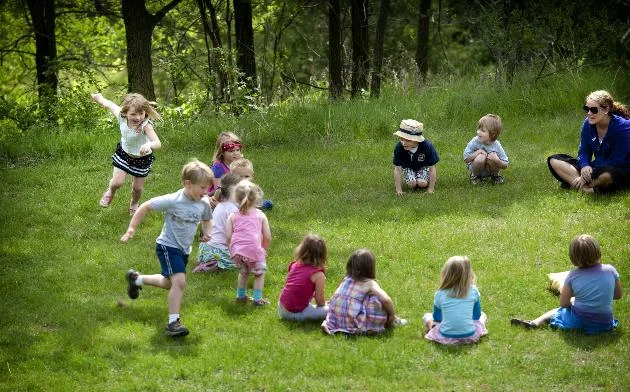 Children in Minnesota playing Duck-Duck-Gray Duck (photo source: Minneapolis Star-Tribune)