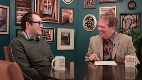 Here, Kemal talks with Alan during a 2013 interview for "Feel Like You Belong" in Grand Rapids, Michigan.