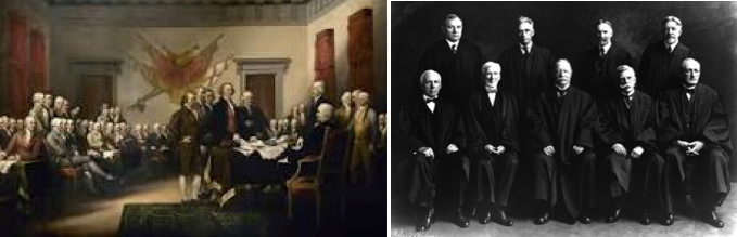  1776: founding fathers in Philadelphia 1923: U.S. Supreme Court