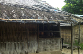 Our hut in the refugee camp