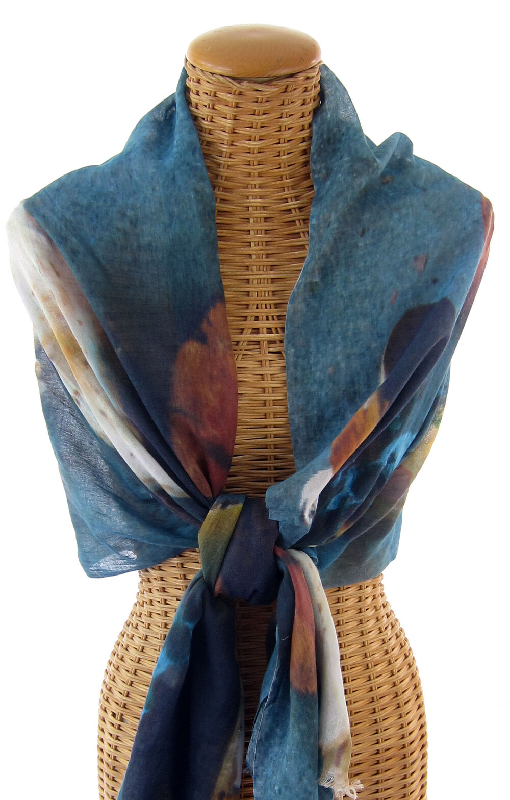 Blue & Turquoise Wool Ombre Large Animal Print Scarf — Pam's Pashminas &  Exotic Scarves