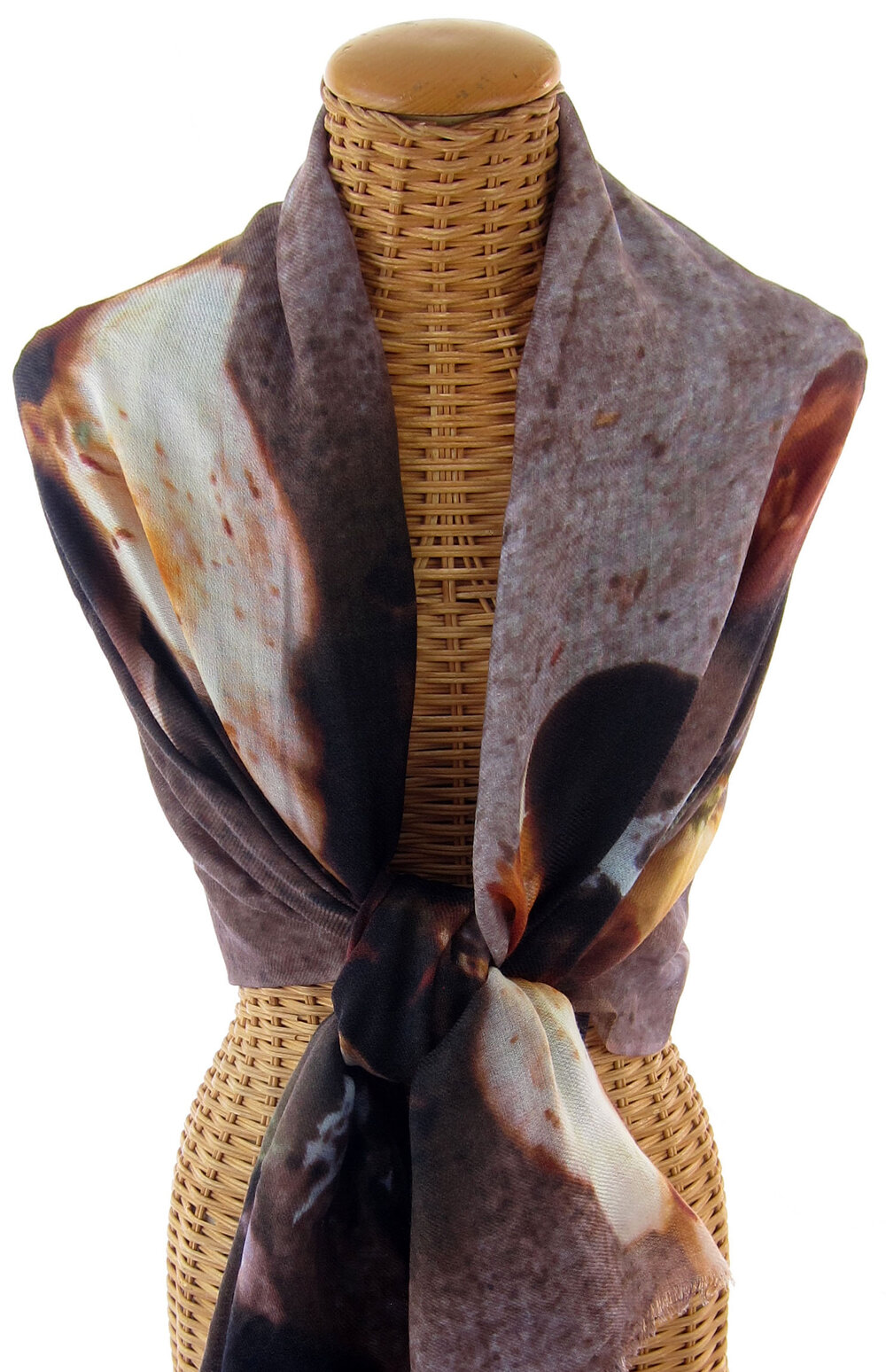 Black, Brown & Rust Hand-loomed Merino Wool Scarf — Pam's Pashminas &  Exotic Scarves