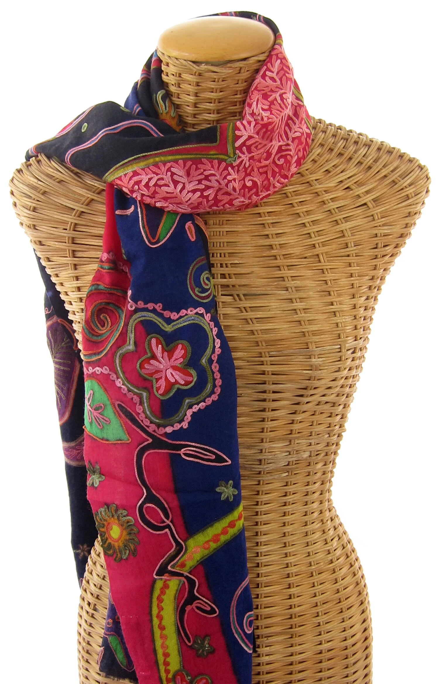 Black, Blue & Fuchsia Peace ScarfIMG_2686 2.jpg
