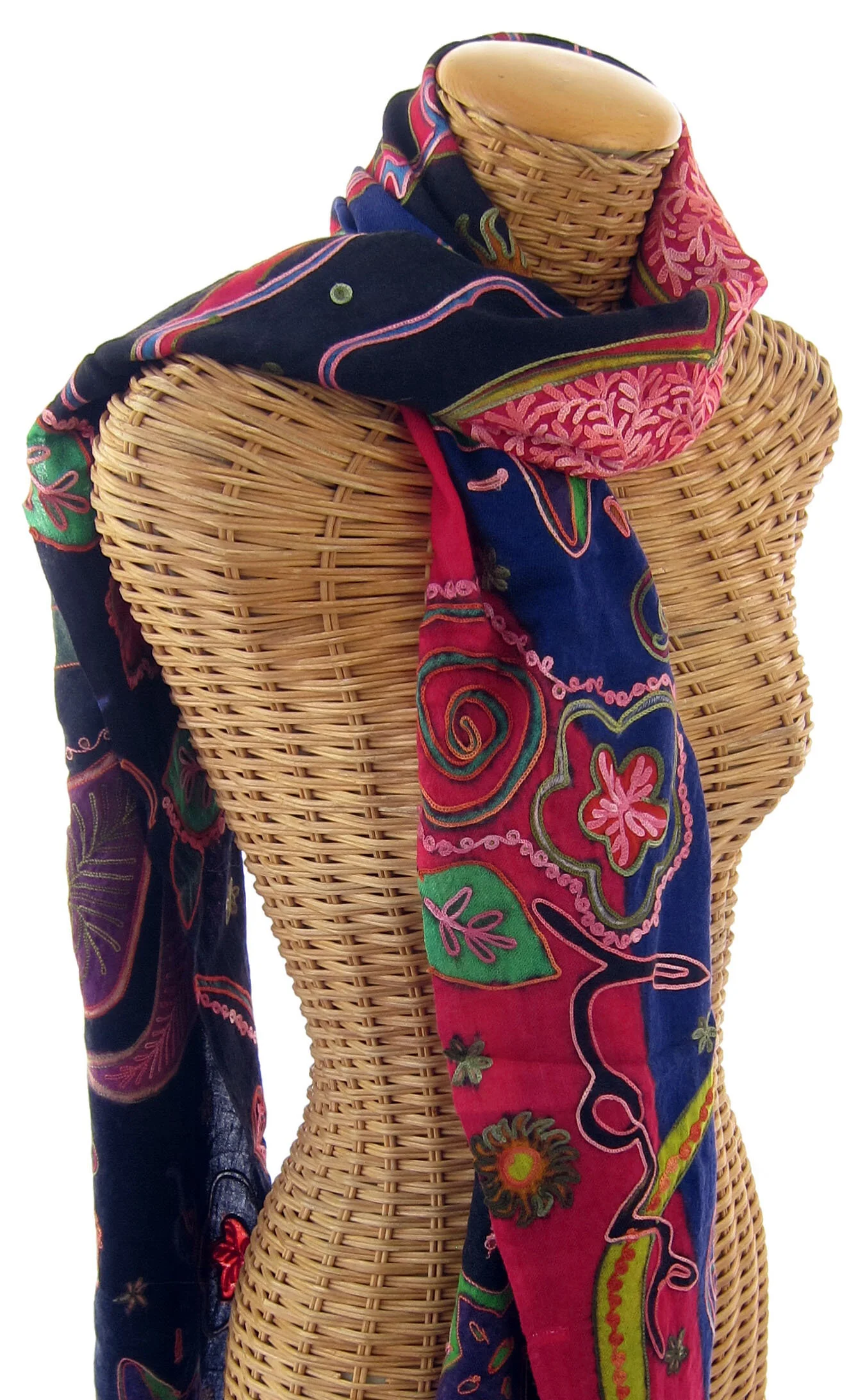 Black, Blue & Fuchsia Peace ScarfIMG_2689 2.jpg