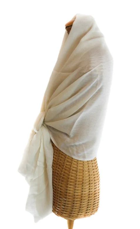 Off-White Cashmere Shawl — Pam's 