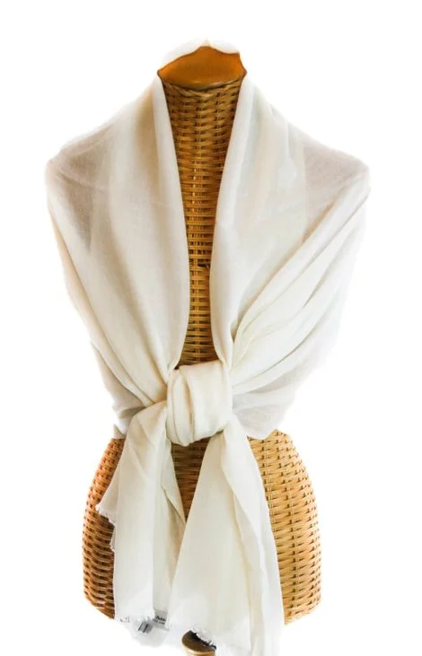 Off-White Cashmere Shawl — Pam's 