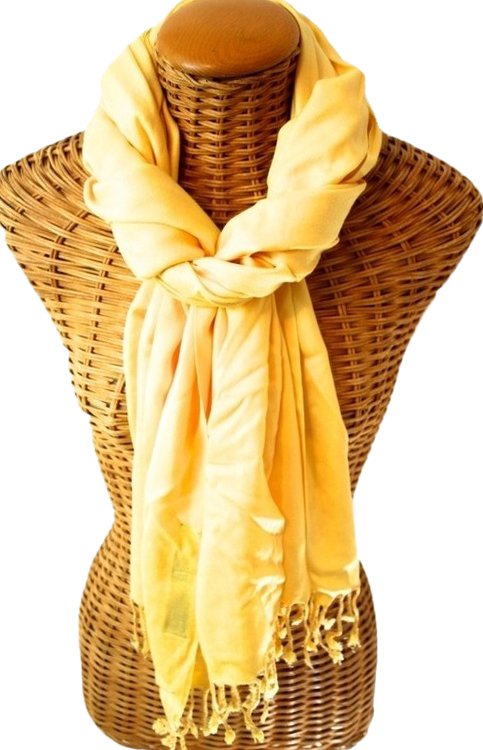 Yellow Pashy-Mina Scarf — Pam's Pashminas & Exotic Scarves