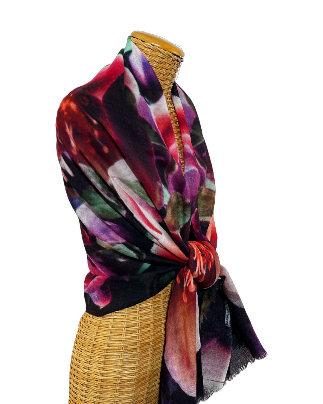 Red Merino Wool Lenten Rose Scarf — Pam's Pashminas & Exotic Scarves
