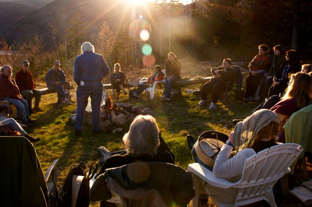 Orbs at the fire ceremony, Gore Mountain, North River, NY, where the Garnet Dragon resides. Can you notice us, Dale and Grace in the picture?