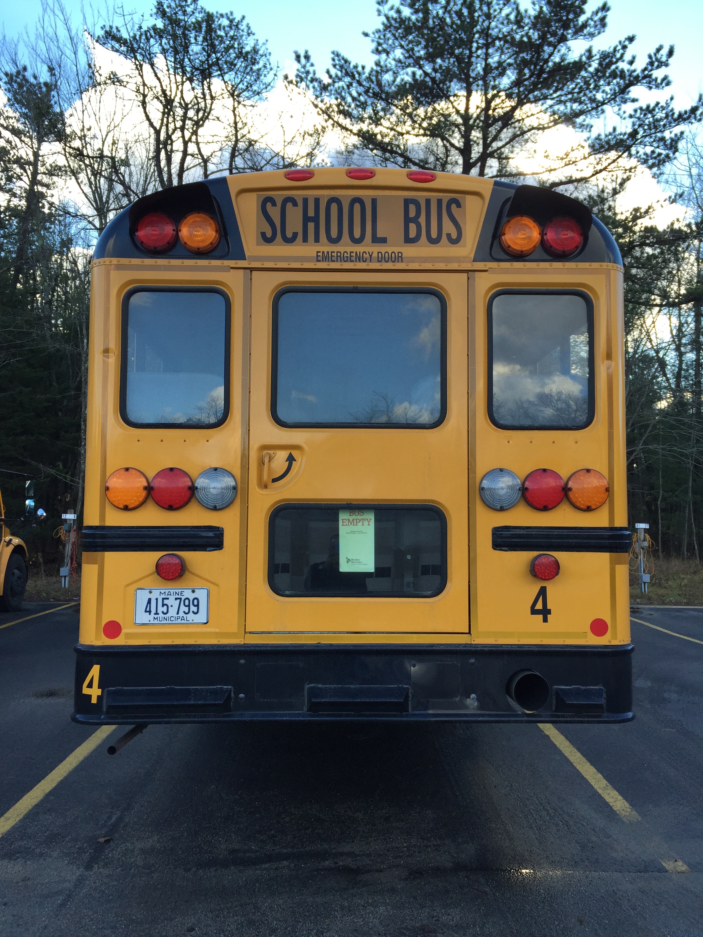Back of School Bus
