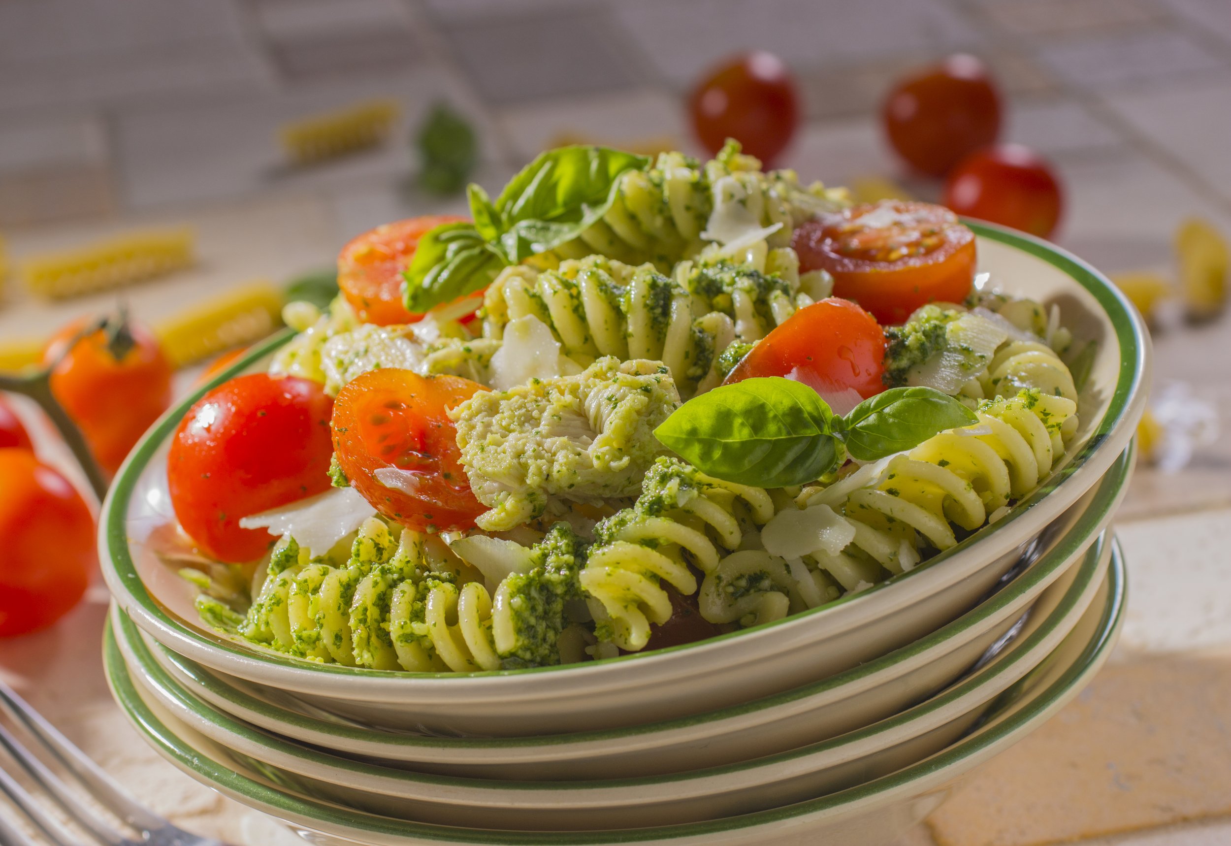 Grilled Chicken Pesto Pasta