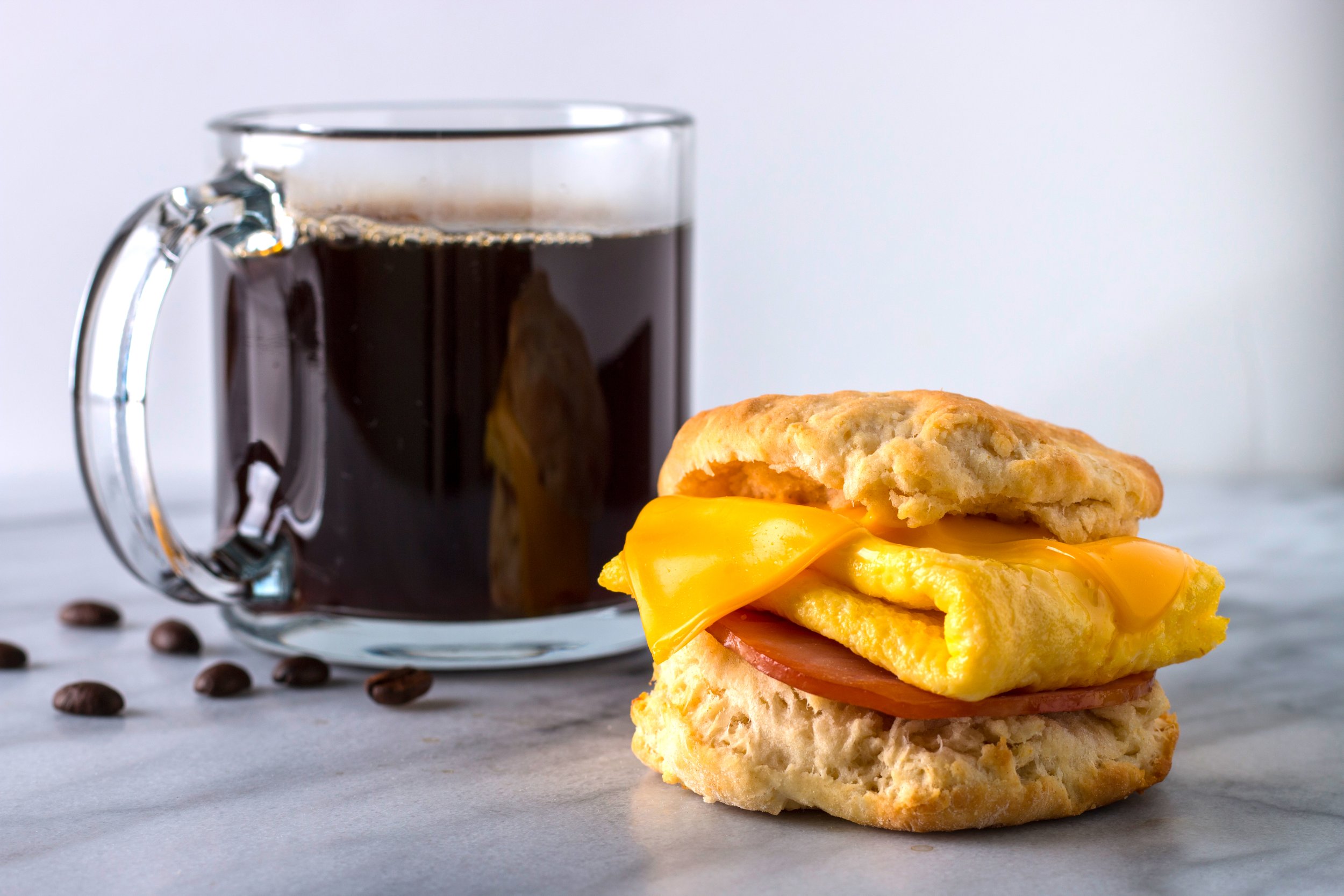 Breakfast Sandwich & Coffee