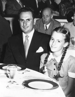 Wendy Morton and her father, circa 1949