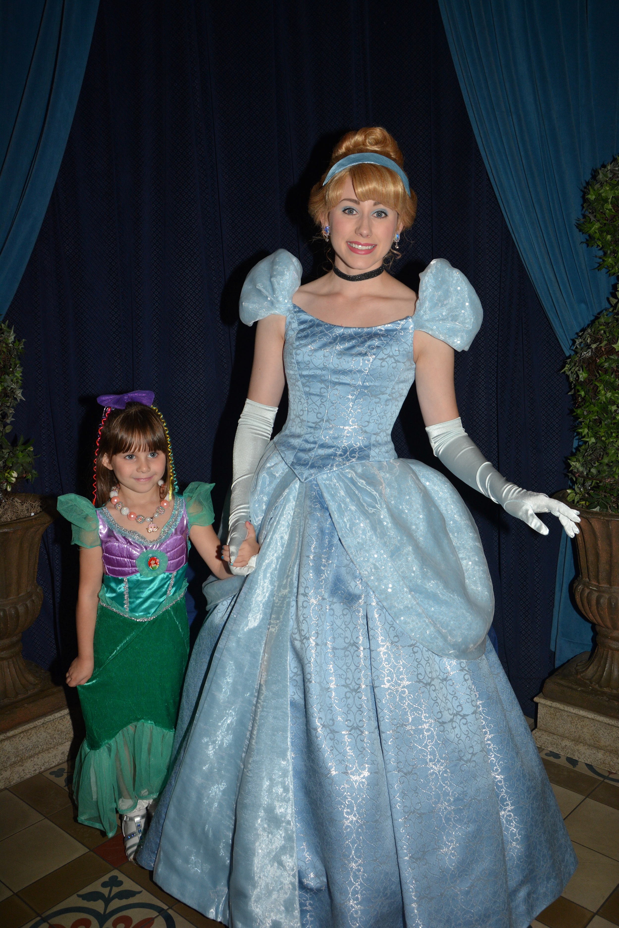 Emery meeting Cinderella as we Entered Cinderella's Castle