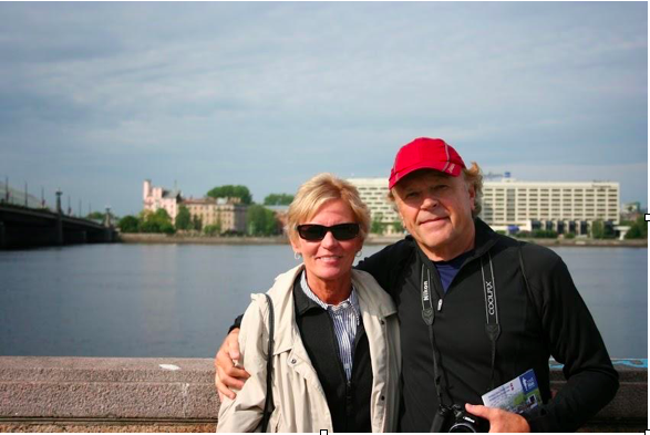 Mom and Dad supporting me at the 2014 Riga Marathon in Riga, Latvia.