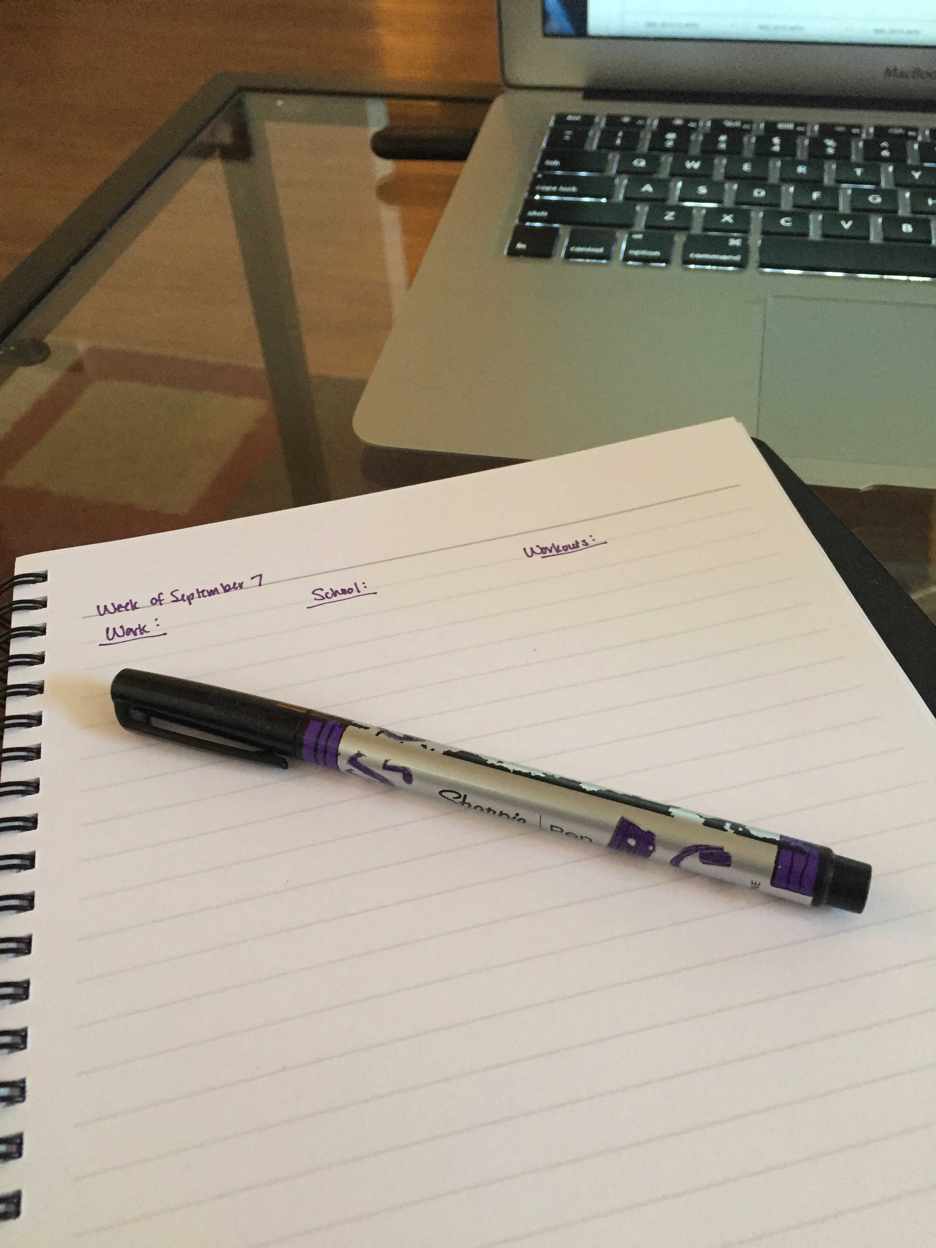An example of how I lay out my "To do's". Sometimes I'll add how long each task will take too!