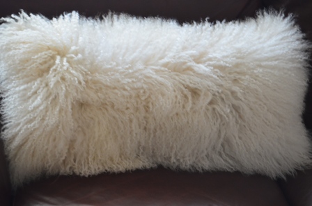 Mongolian Lamb Pillow (24"x12")