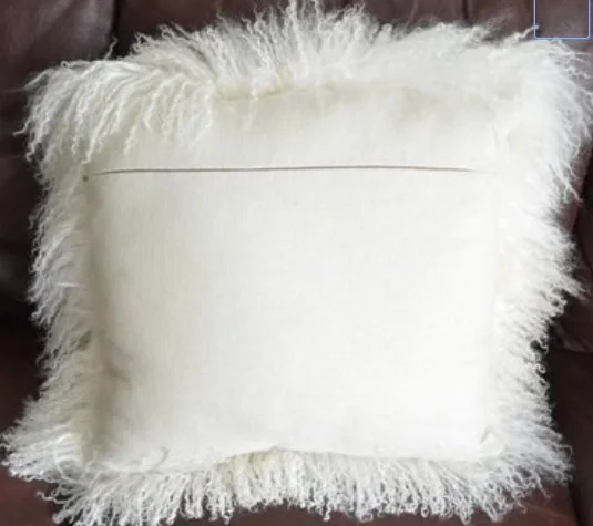 White fur pillow