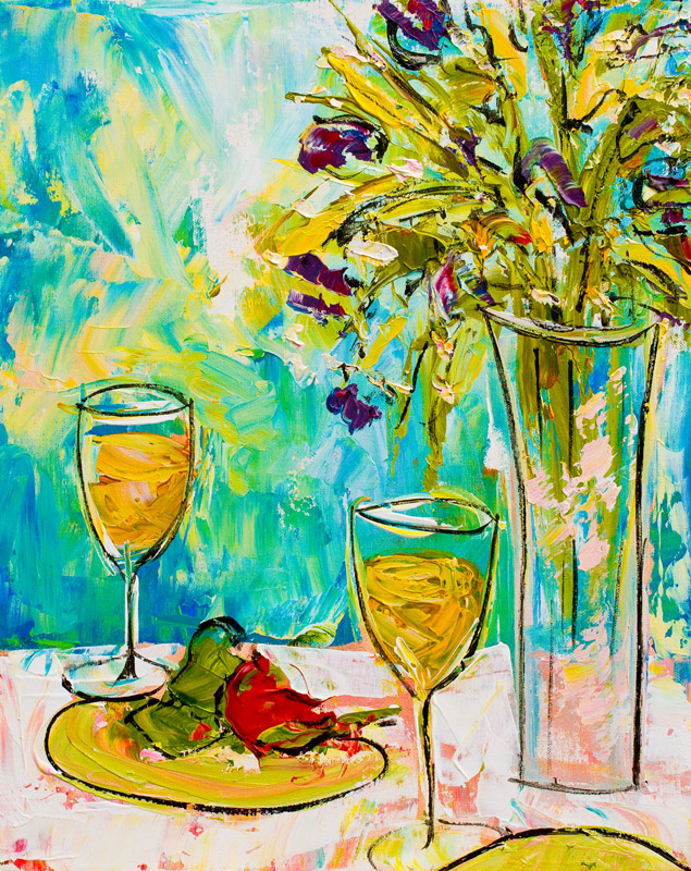 Wine Glass Painting Parties — Art by TJM