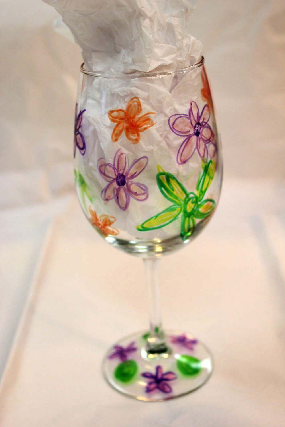 Easter Craft Idea: Hand Painted Wine Glasses - Ideas for the Home