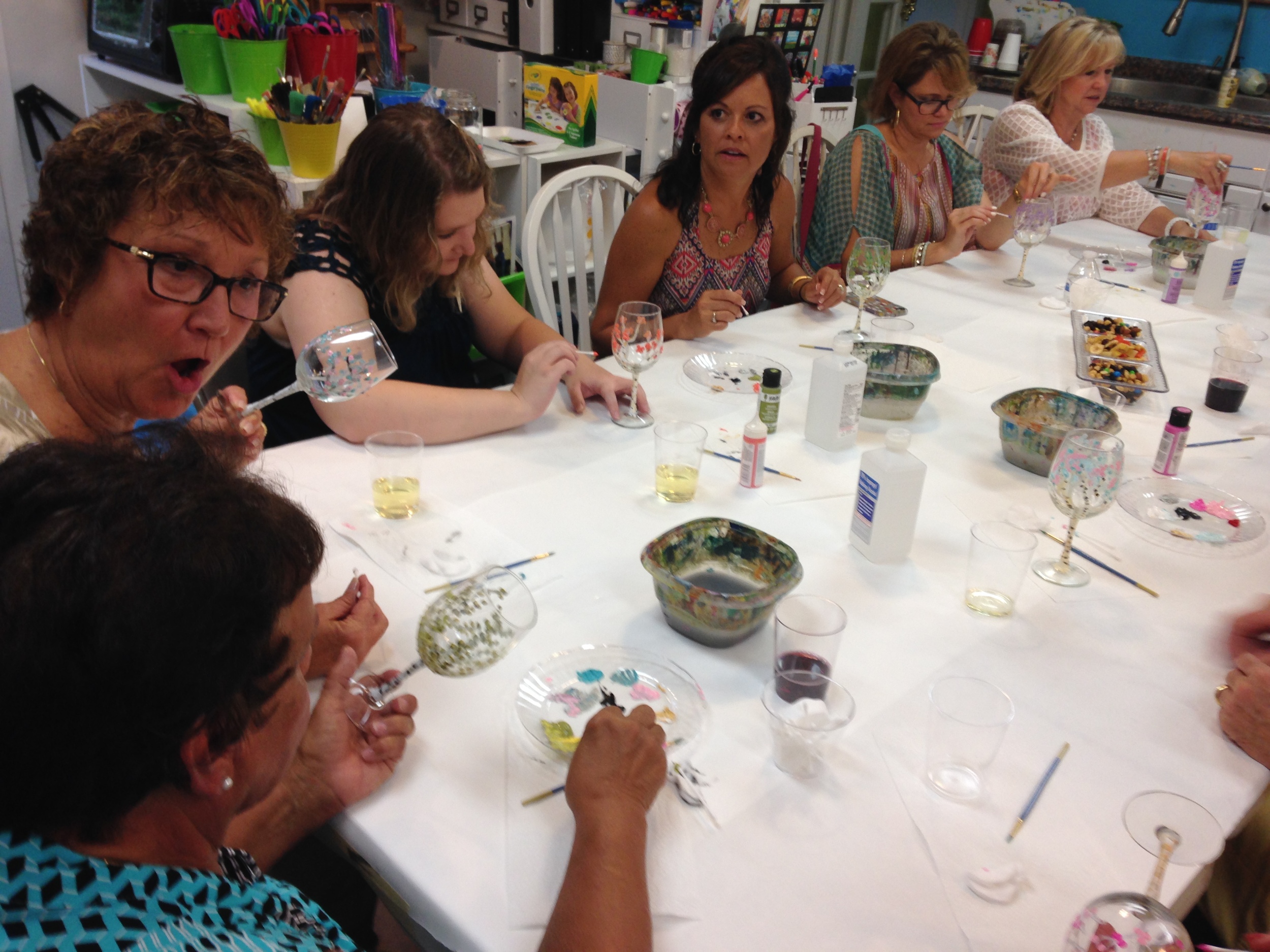 Wine Glass Painting Parties — Art by TJM