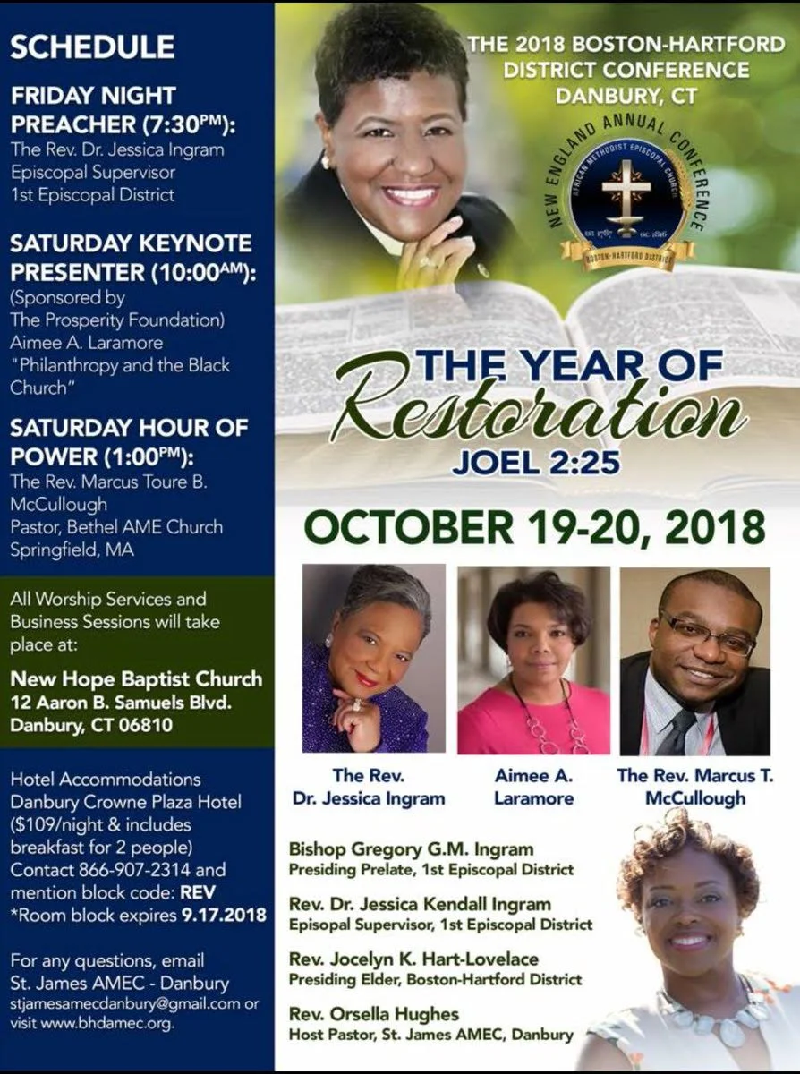 2018 Boston-Hartford District Conference- The Year of Restoration