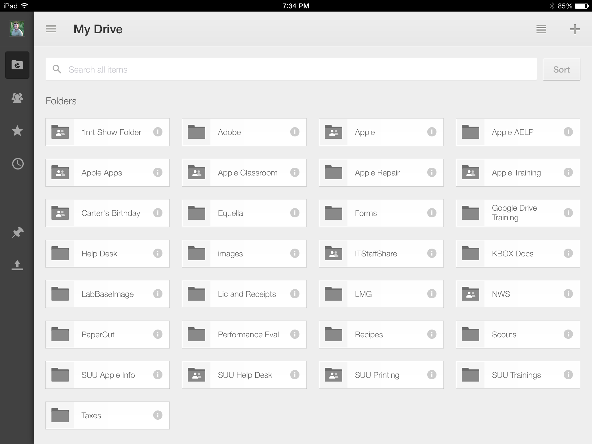 Google Drive on iOS