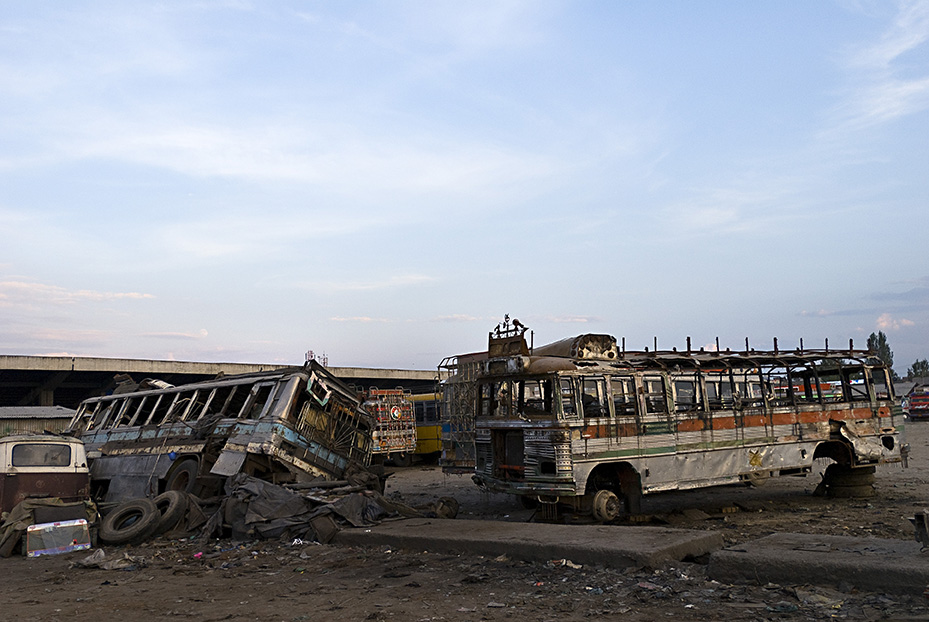  Bombed Out Bus Graveyard, Srinagar Kashmir 