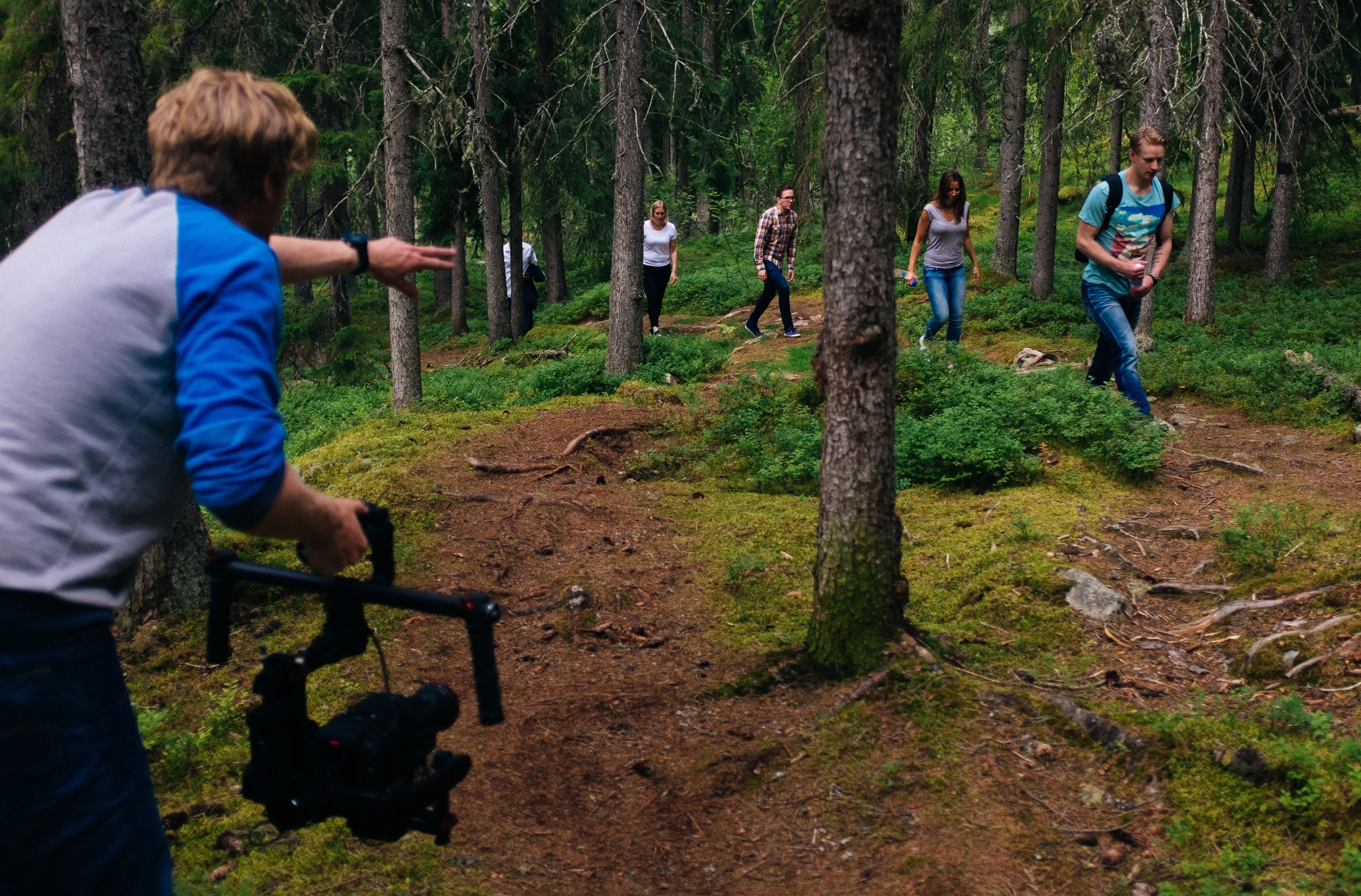 På väg upp för Digerberget, I skogarna utanför Hotell Dalecarlia, Tällberg