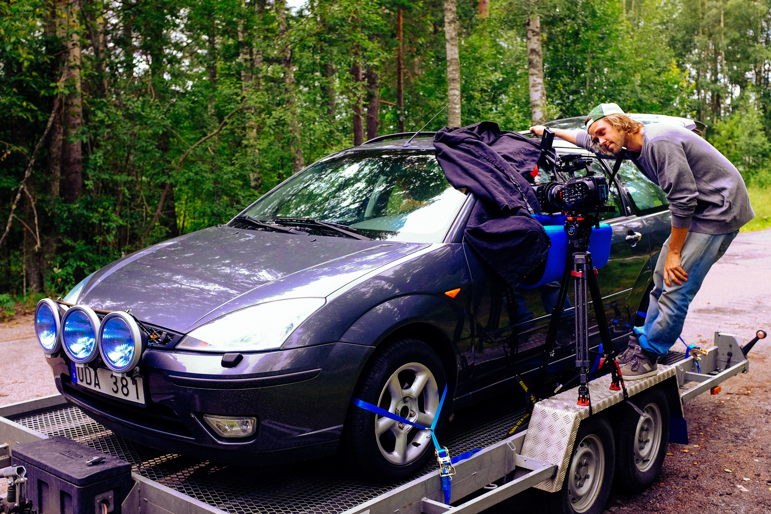 Bilriggen till elbilsfilmen, (som också handlar om bensinbilar).