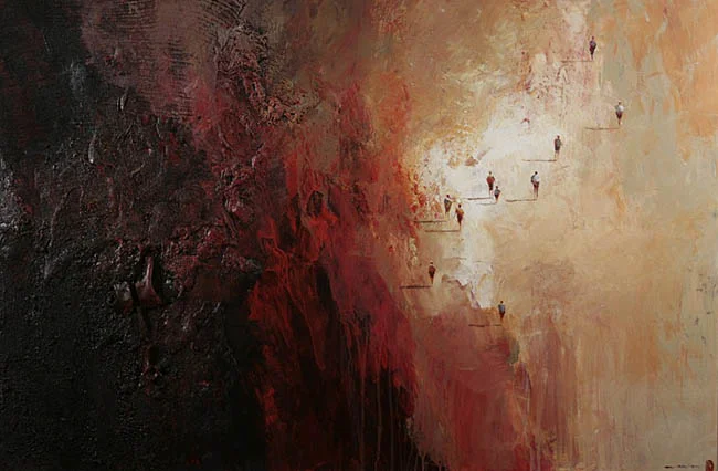 Mel Brigg Exodus I 130cm x 180cm oil on canvas