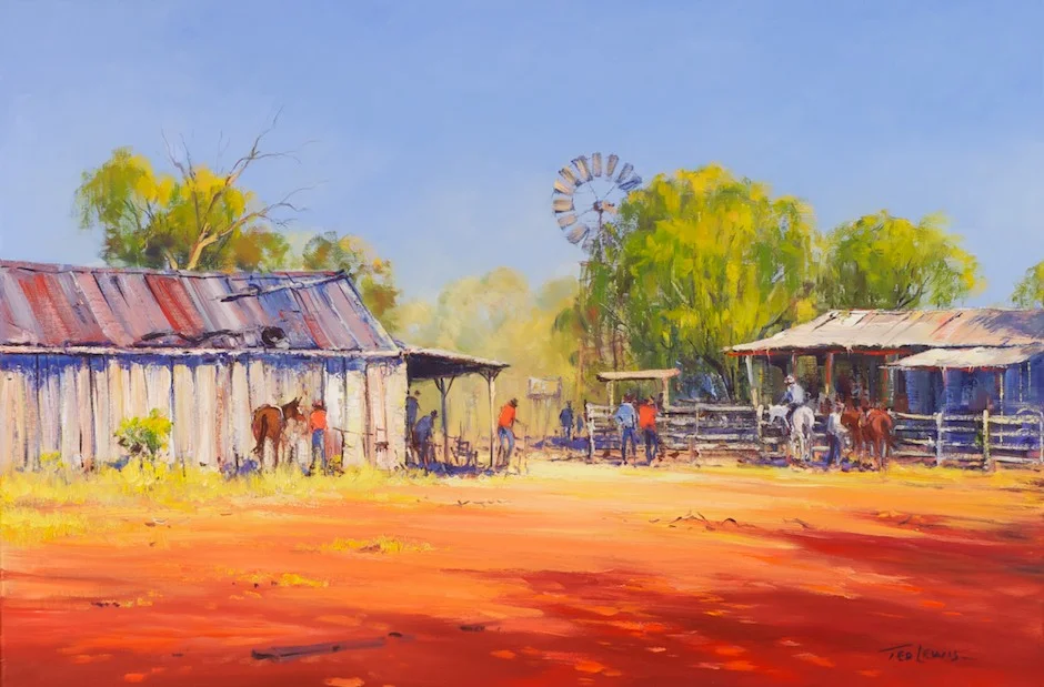 #13374 Ted Lewis Around the Yards 61cm x 92cm 